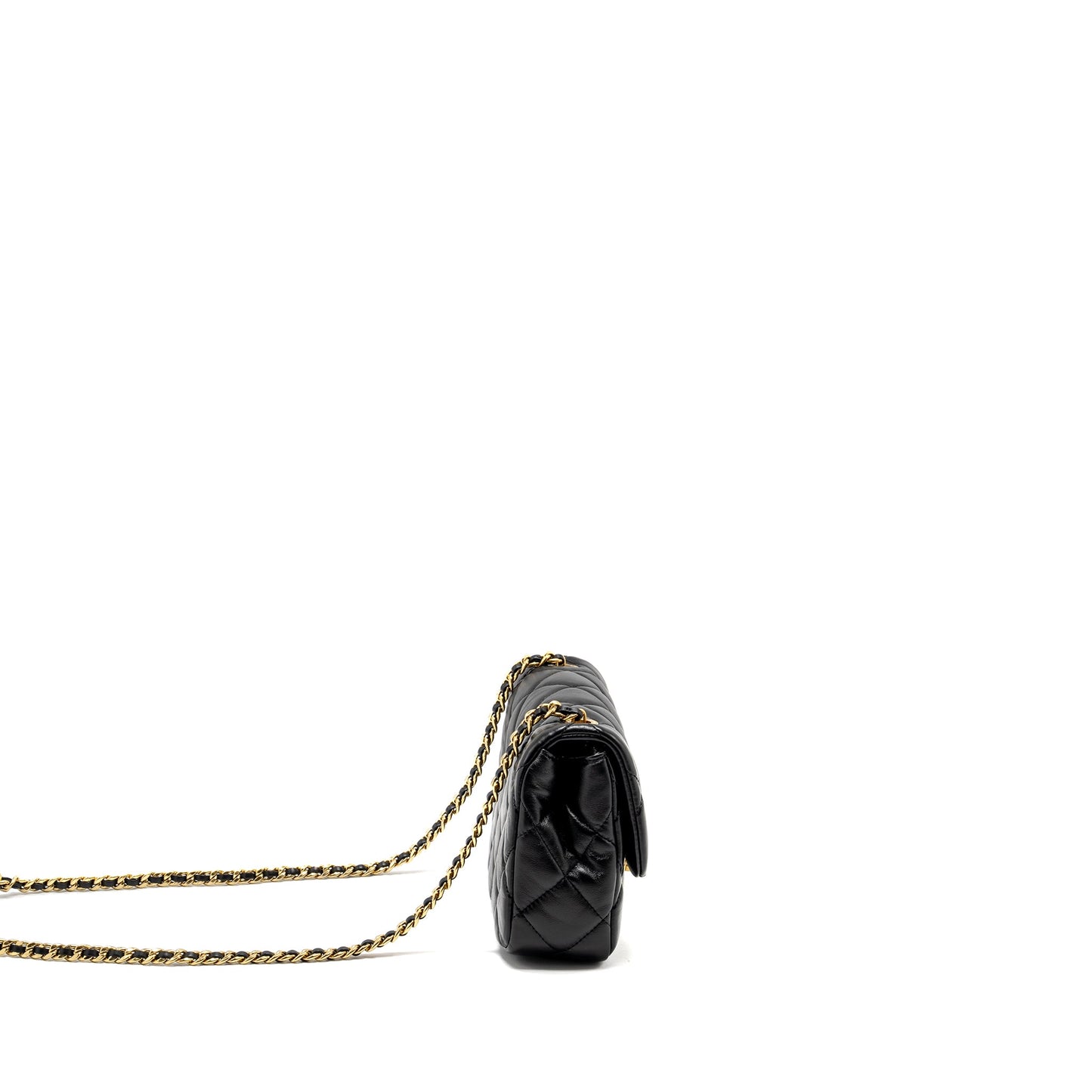 Chanel 22B Mini FlapBag Lambskin Black  (Microchip)