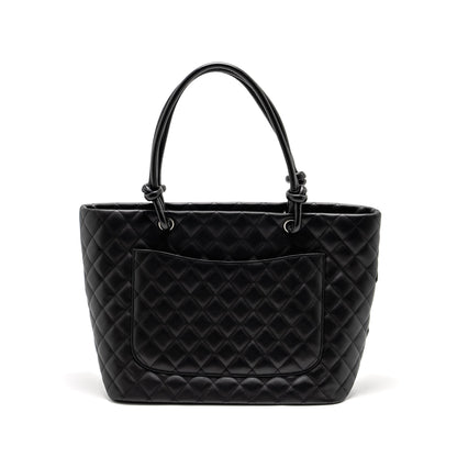 Chanel Cambon Ligne Tote Bag calfskin Black