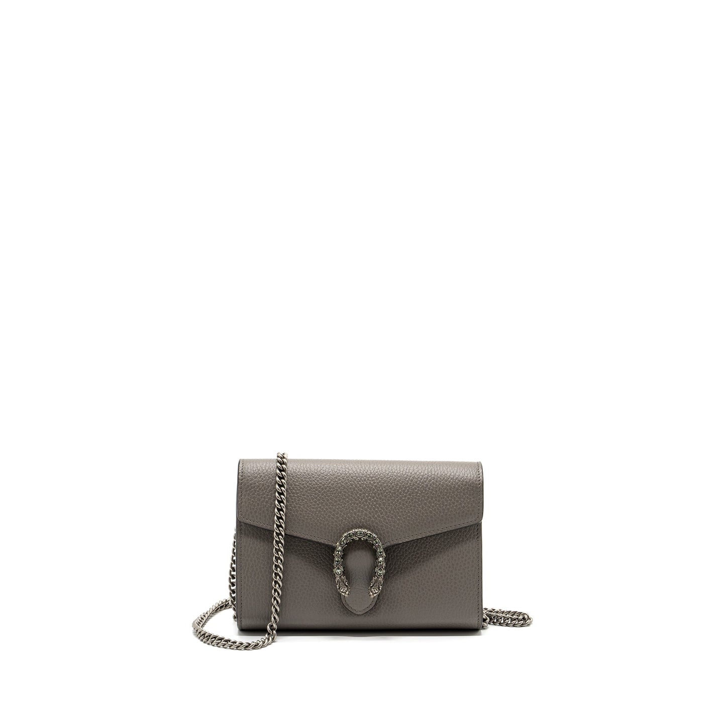 Gucci Dionysus Leather Mini Chain bag calfskin grey SHW