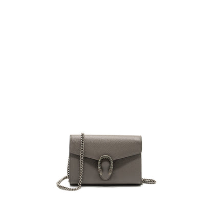 Gucci Dionysus Leather Mini Chain bag calfskin grey SHW