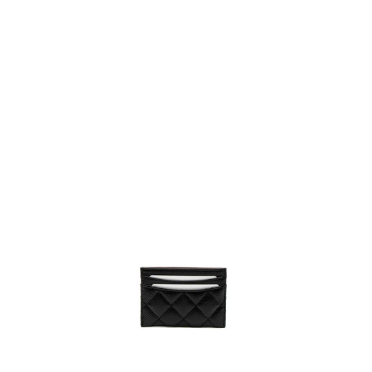 Chanel Classic Card Holder Caviar Black  (Microchip)