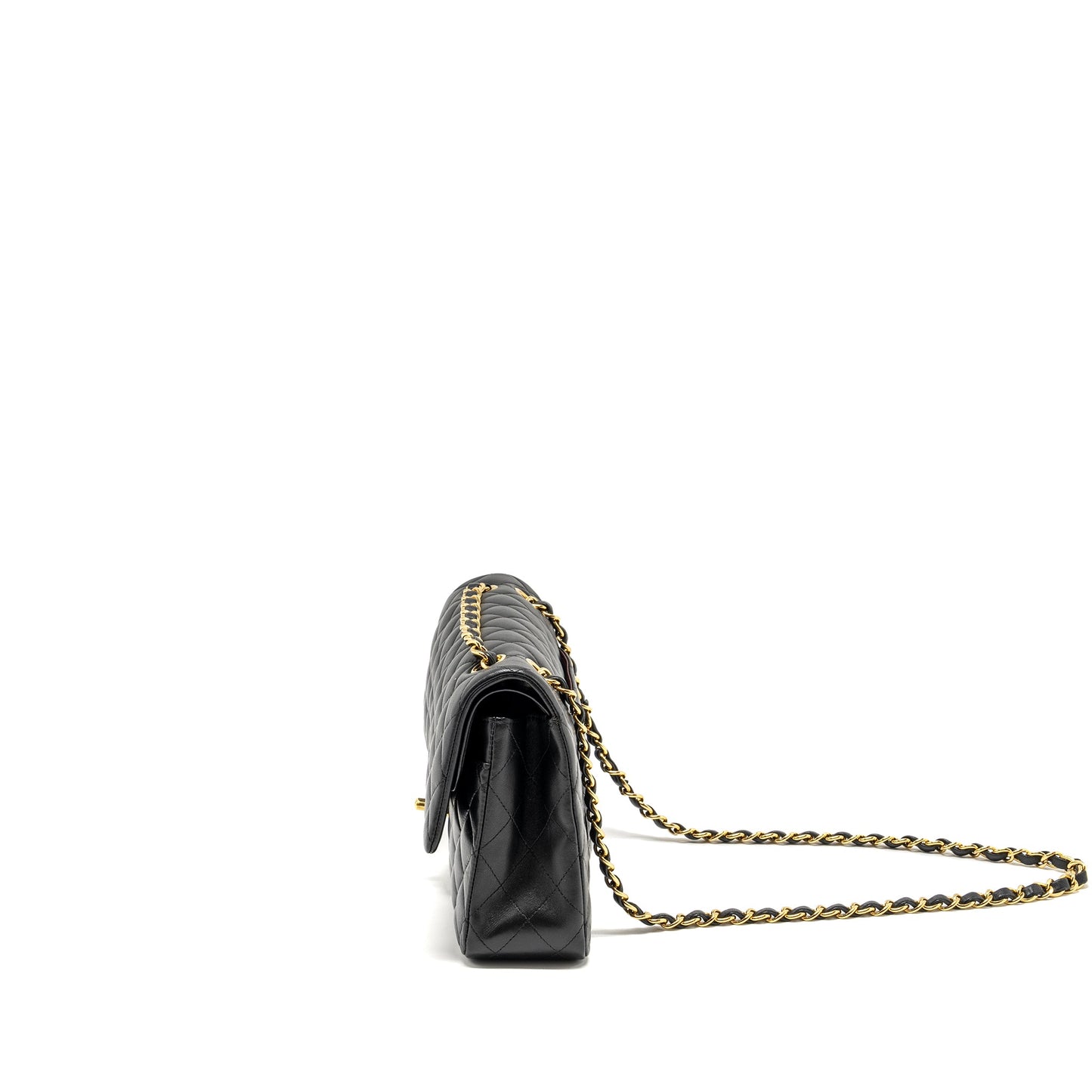 Chanel  Medium Classic Double  Flap Bag Lambskin Black
