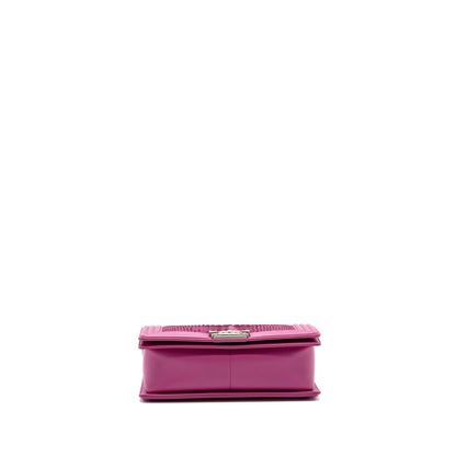 Chanel Medium Boy Bag Python Pink Brushed