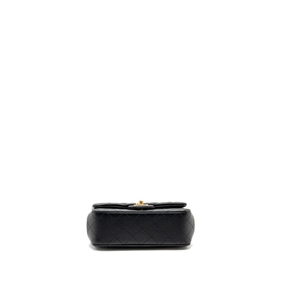 Chanel 25P Camellia Adjustable Chain Flap Bag Lambskin Black (microchip)