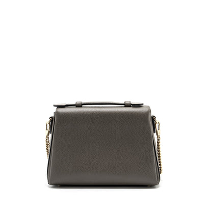Gucci top handle messanger bag calfskin grey L