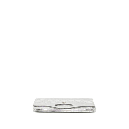 Chanel 31 Clutch Bag Goatskin Metallic Silver