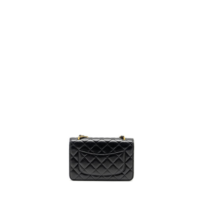 CHANEL 23A Lion Charms Wallet On Chain Lambskin Black  (microchip)
