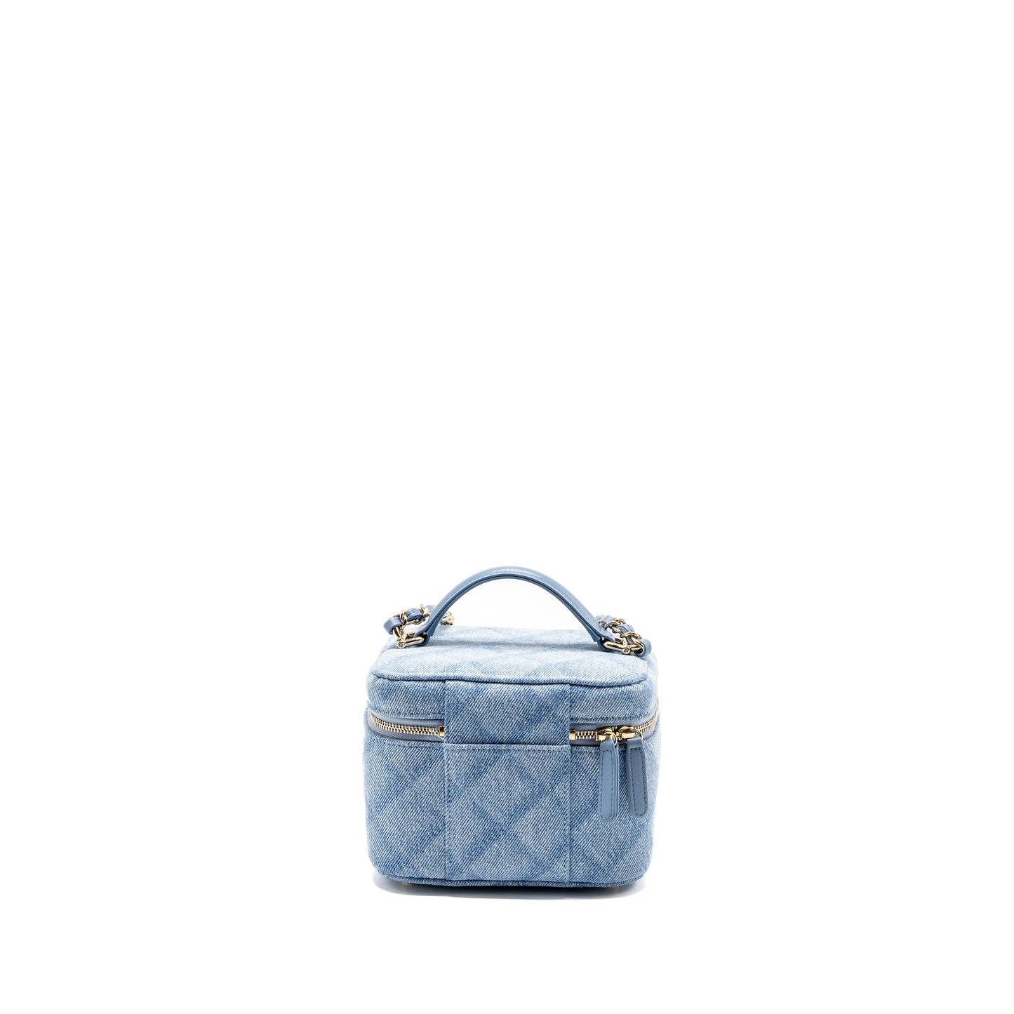 Chanel Vanity Case with Chain Denim Blue L (Microchip)
