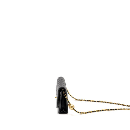 Chanel Pearl Crush Wallet on Chain Lambskin Black  (Microchip)