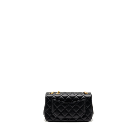 Chanel 25P Camellia Adjustable Chain Flap Bag Lambskin Black (microchip)