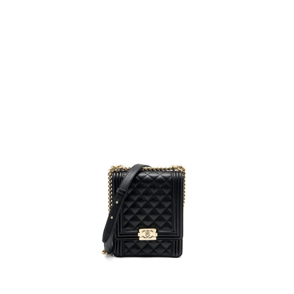 Chanel North South Boy Bag Caviar Black L