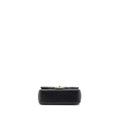 Chanel Pearl Crush Mini Rectangular Flap Bag Lambskin Black  (Microchip)
