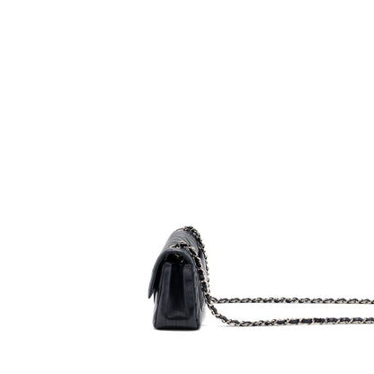 Chanel mini rectangular flap bag chevron lambskin navy