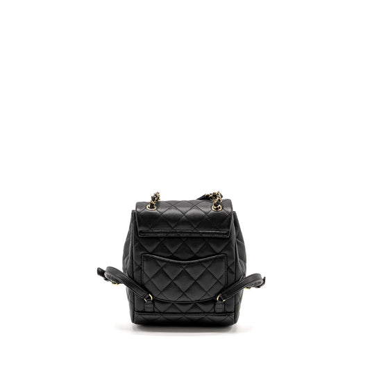 Chanel 23s Quilted Mini Backpack Caviar Black L (Microchip)