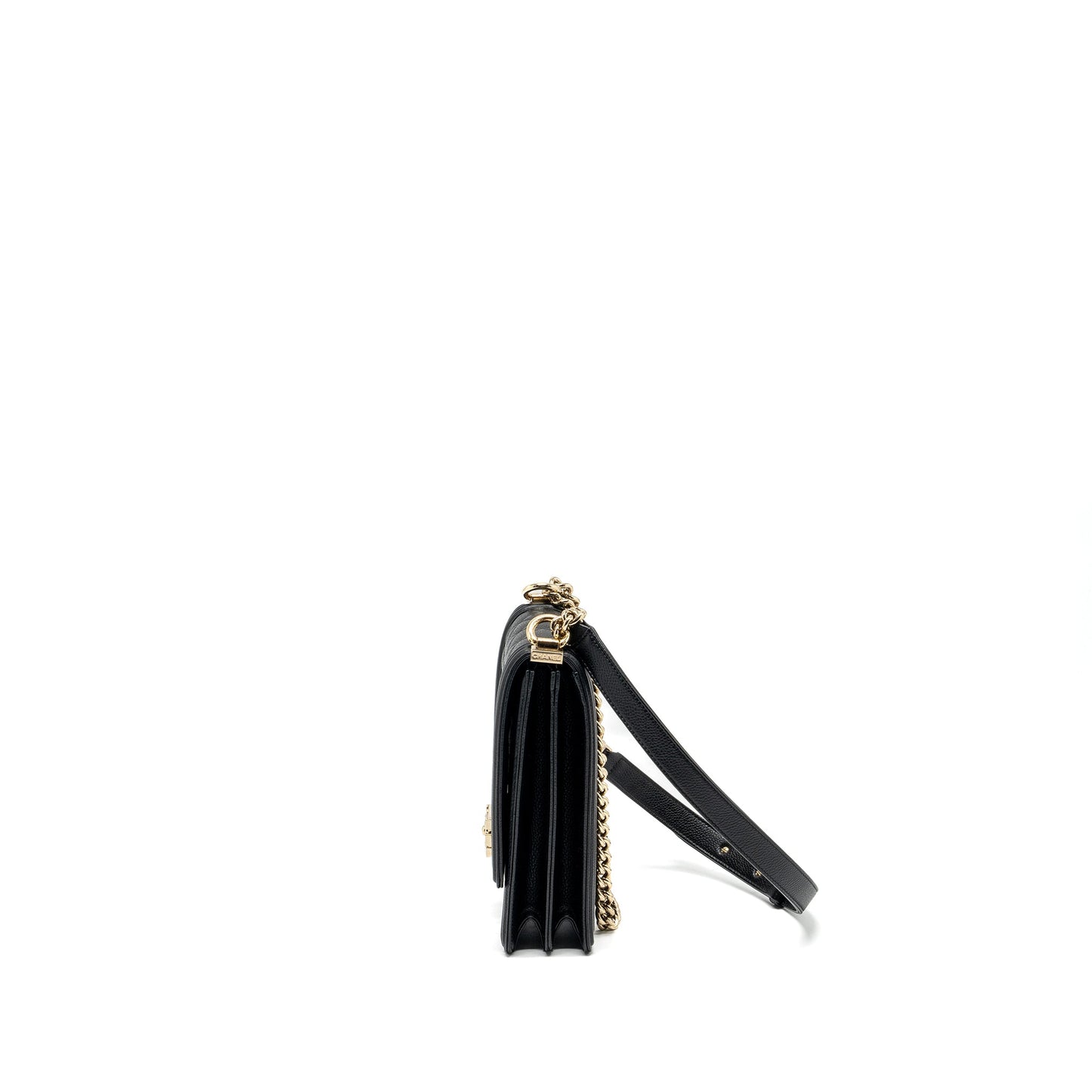 Chanel North South Boy Bag Caviar Black L