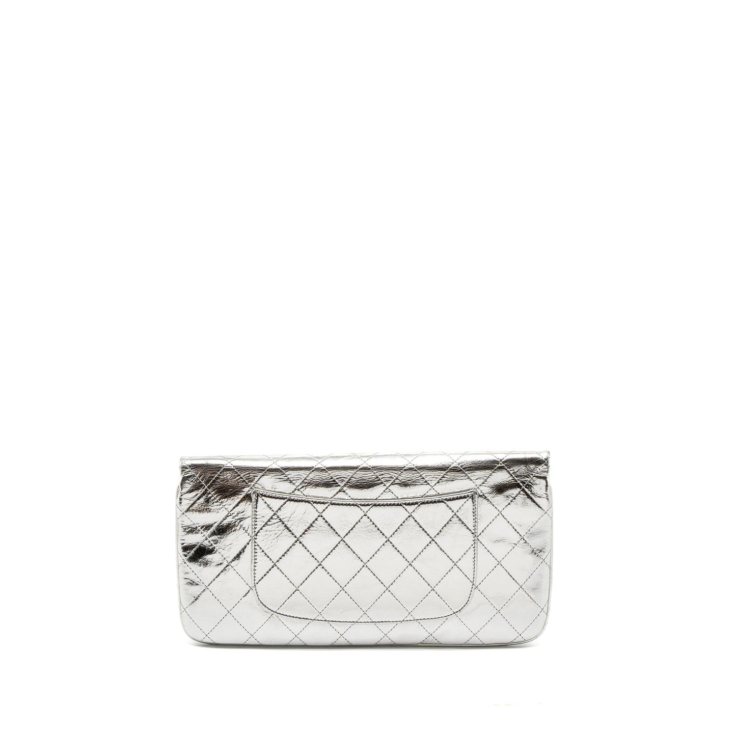 Chanel 31 Clutch Bag Goatskin Metallic Silver