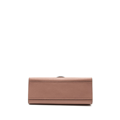 Gucci Top Handle Flap Bag Calfskin Dark Pink