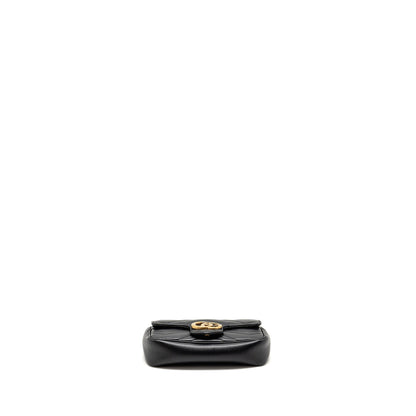 GUCCI Super Mini GG Marmont Calfskin Black