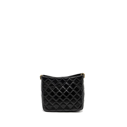 Chanel 22B Pearl Crush Hobo Bag Lambskin BLACK  (Microchip)