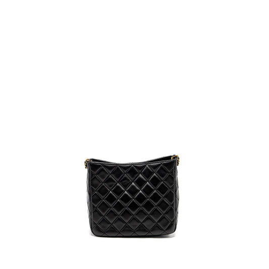Chanel 22B Pearl Crush Hobo Bag Lambskin BLACK  (Microchip)
