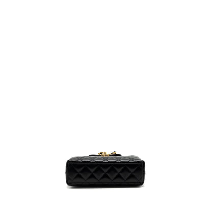 Chanel 23k Mini Shopping Tote Calfskin Black Brushed (Microchip)