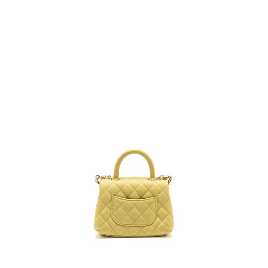 Chanel Mini Cocohandle caviar Yellow L