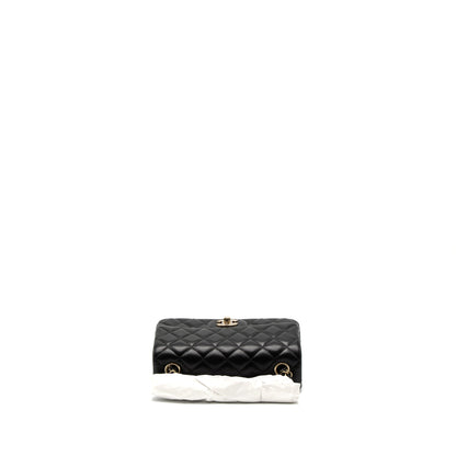 Chanel Mini Rectangular Flap Bag Lambskin Black L (Microchip)
