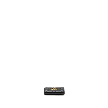 Chanel 19 flap card holder lambskin black  (microchip)