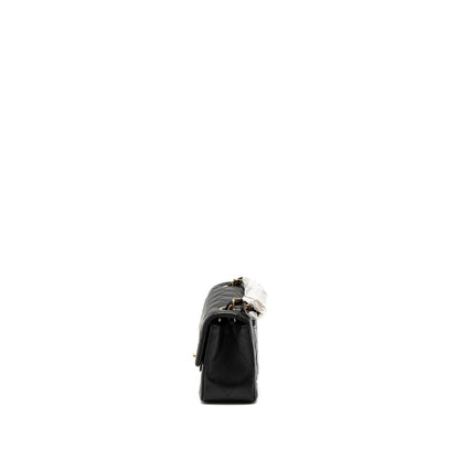 Chanel Mini Rectangular Flap Bag Lambskin Black L (Microchip)