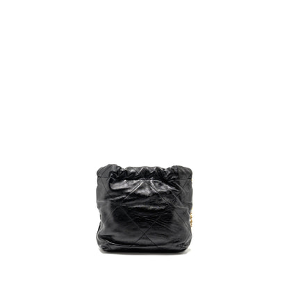 Chanel 23s Mini 22 Bag With Pearl Shiny Calfskin  (Microchip)