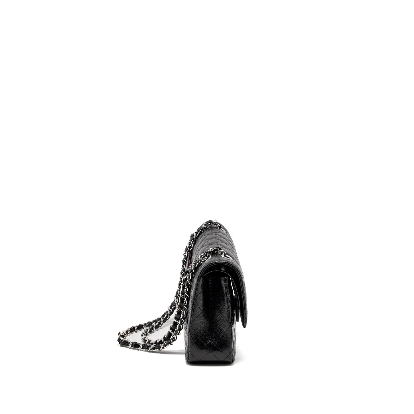 Chanel Medium Classic Double Flap Bag Caviar Black  (Microchip)