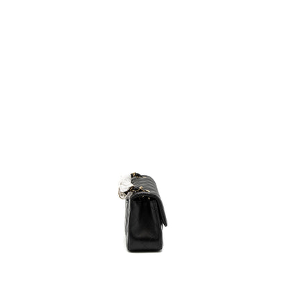 Chanel Mini Rectangular Flap Bag Lambskin Black L (Microchip)