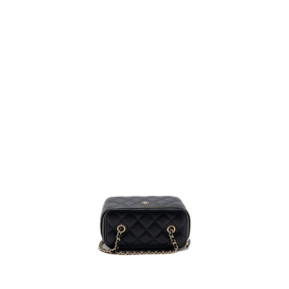 Chanel Long Vanity Case Caviar Black L