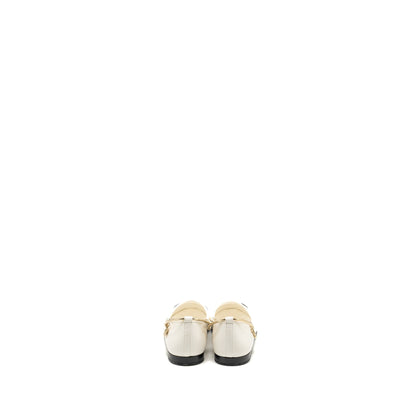 Chanel size 38.5 ballet flats white / black