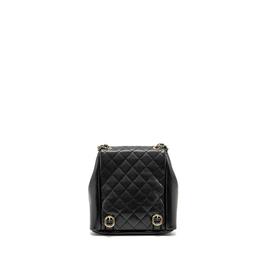 Chanel Triple Pack Backpack Caviar Black L (microchip)