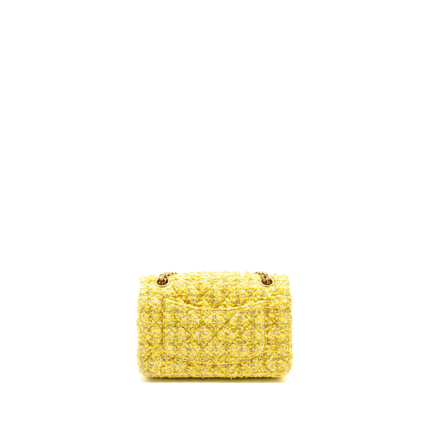 Chanel Mini 2.55 Reissue Flap Bag Tweed Yellow