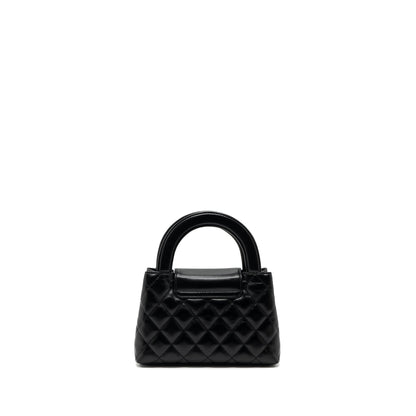 Chanel 23k Mini Shopping Bag Calfskin Black Brushed (Microchip)