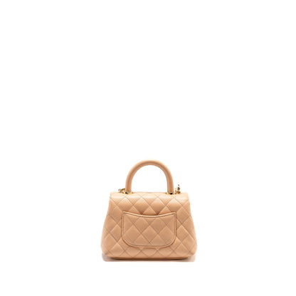Chanel Mini Coco Handle Caviar BEIGE L