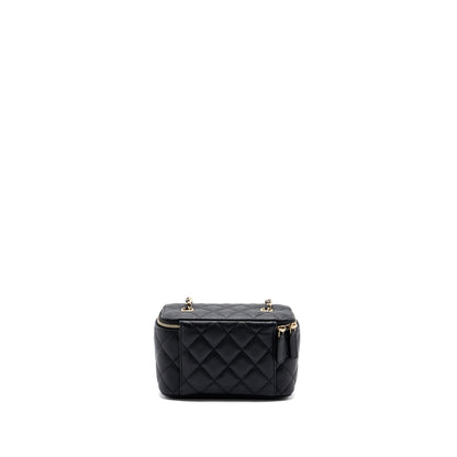 Chanel Long Vanity Case Caviar Black L