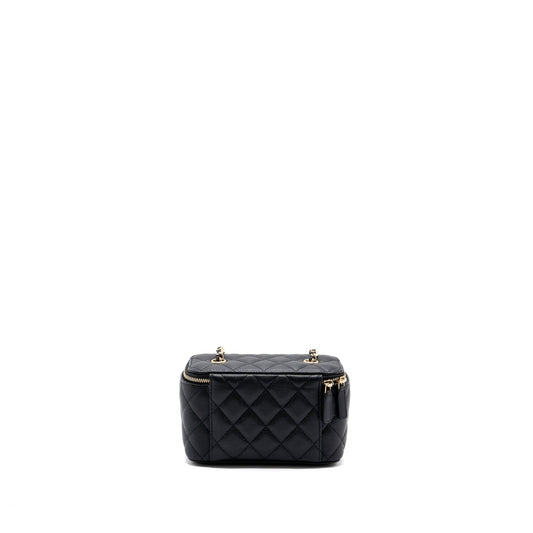Chanel Long Vanity Case Caviar Black L