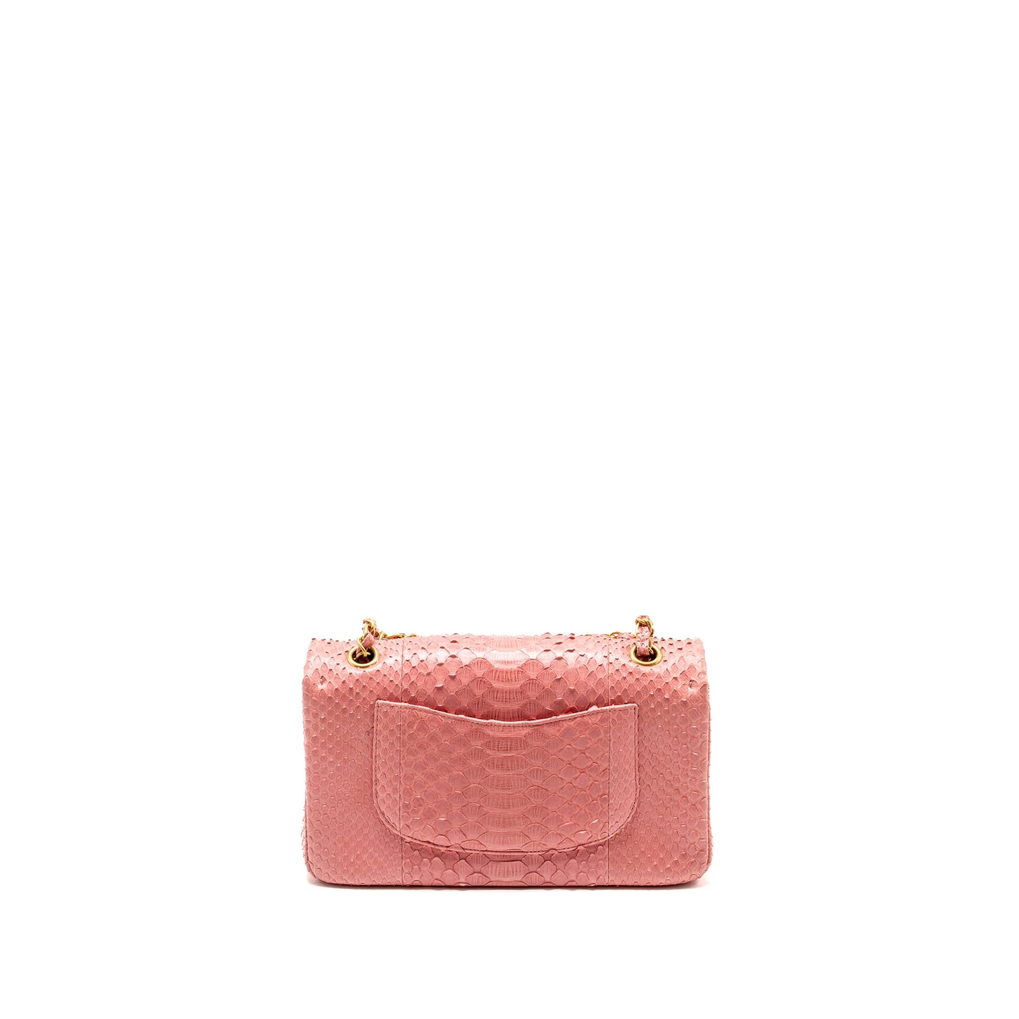 Chanel Medium Flap Bag with Detailed Charms Python Pink