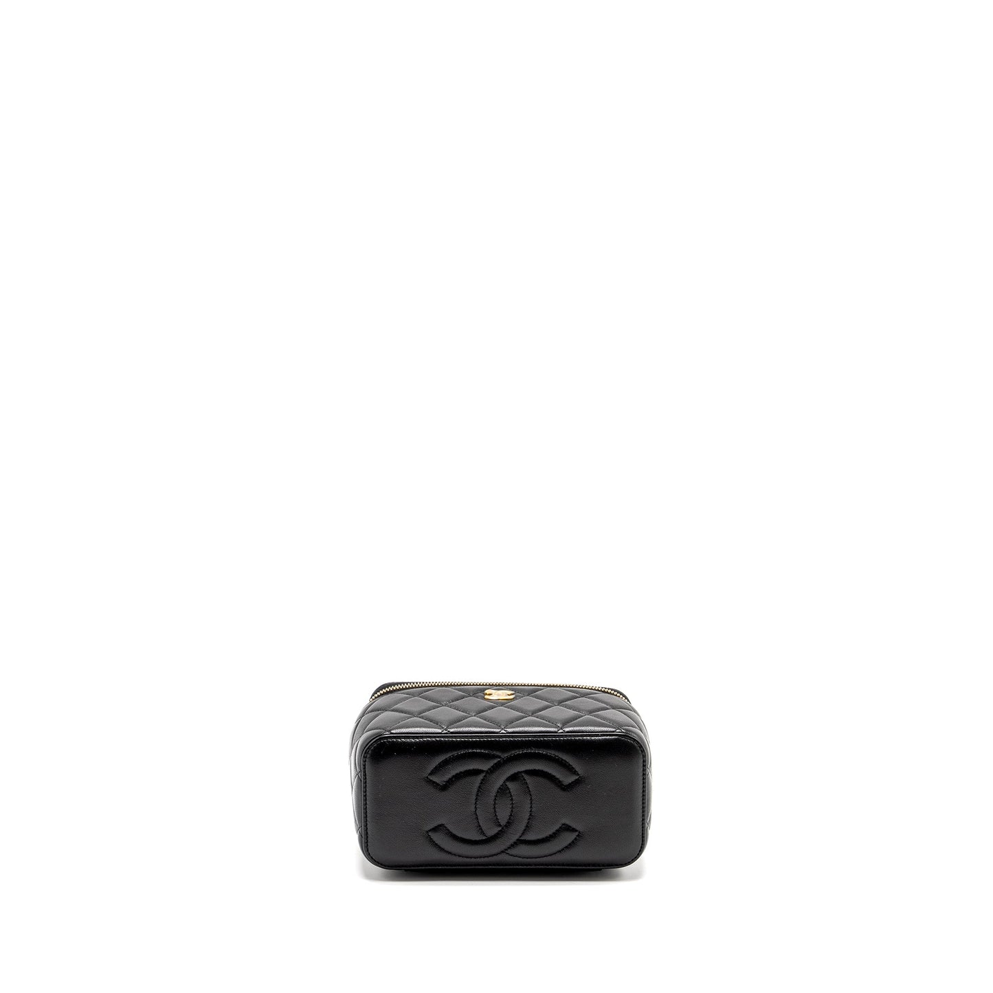 Chanel Pearl Crush Long Vanity Case Lambskin Black  (Microchip)