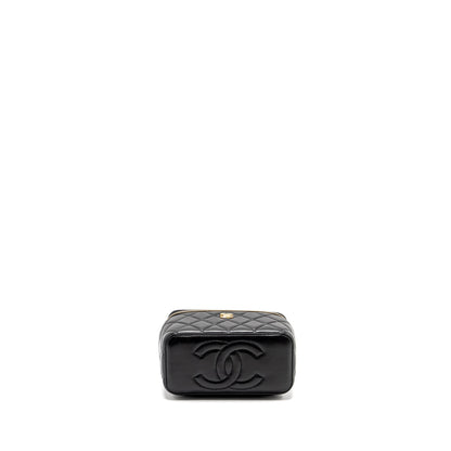 Chanel Pearl Crush Long Vanity Case Lambskin Black  (Microchip)