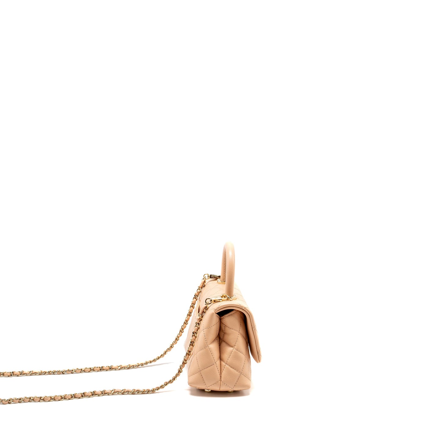 Chanel Mini Coco Handle Caviar BEIGE L
