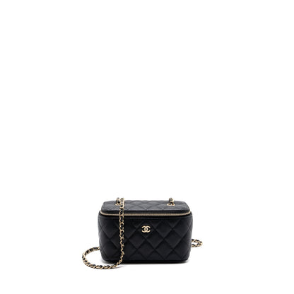 Chanel Long Vanity Case Caviar Black L