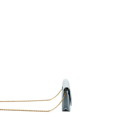 Chanel 2.55 Reissue Wallet on Chain Aged Calfskin Light Blue Brushed  (Microchip)