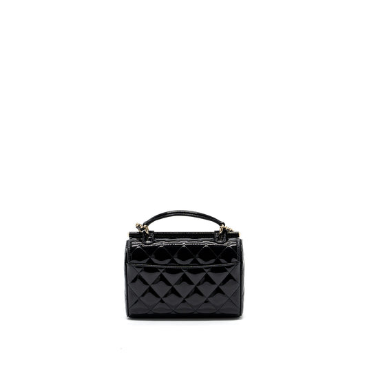 Chanel Small Trendy CC Dual Flap Bag patent black L (microchip)