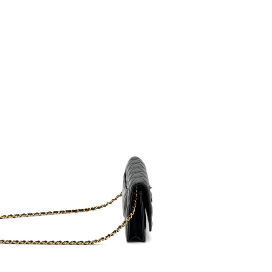 Chanel 2.55 Reissue Lucky Charms Wallet On Chain Aged Calfskin Black