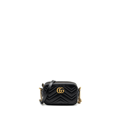 Gucci GG Marmont Matelasse Mini Camera bag calfskin black
