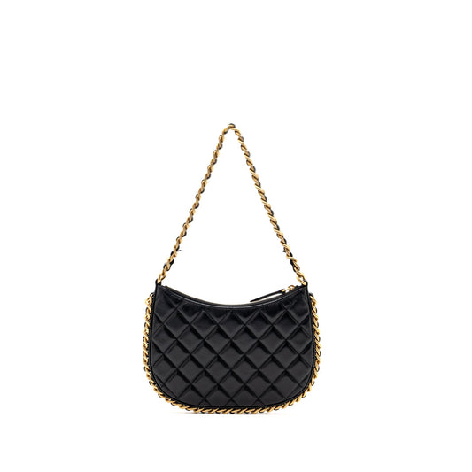 Chanel Hobo Shoulder Bag Lambskin Black (Microchip)